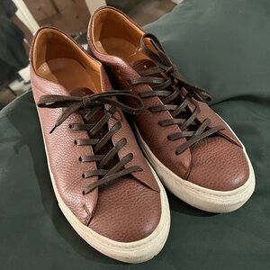 Beckett Simonon Tan “Oxblood” Leather Reid Sneakers Size 11